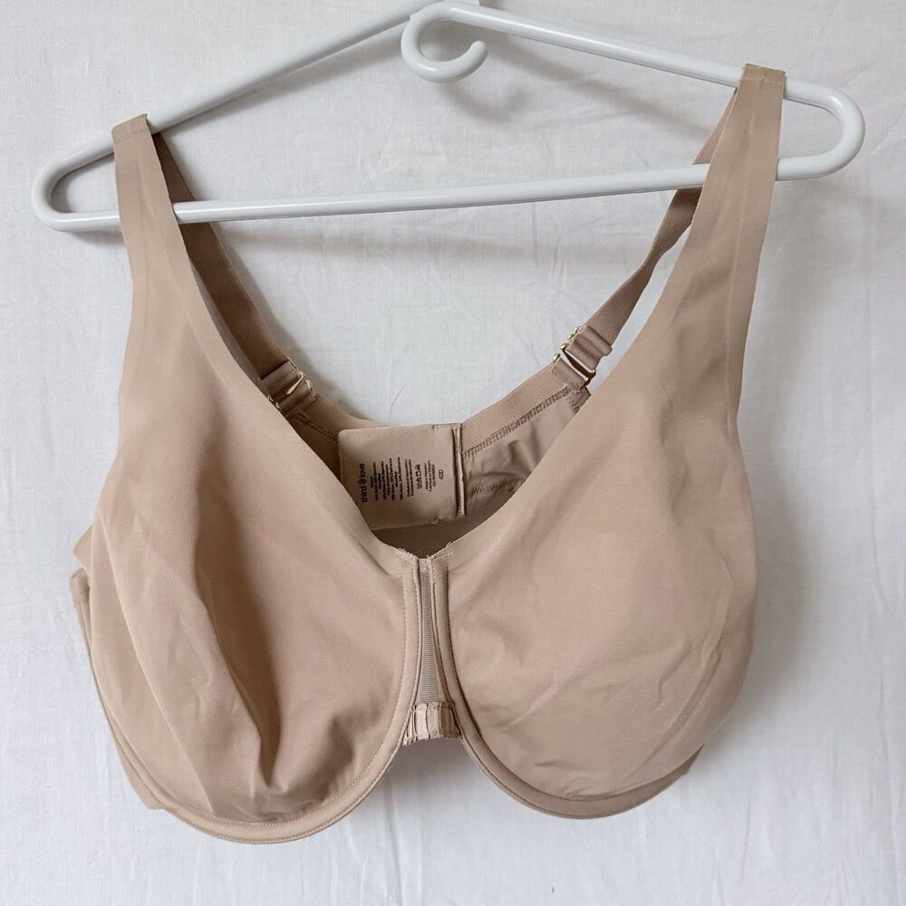 ThirdLove 42D Nude Full Coverage Underwire Bra Soft Microfiber T Shirt Bra Beige - Picture 2 of 9